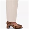 CLARKS WOMENS LOW HEEL COURT SHOE - LEOPARD ANIMAL PRINT